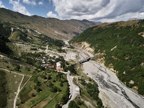 The Georgian Military Road. the Belaya Aragvi River. Georgia. Tbilisi ...