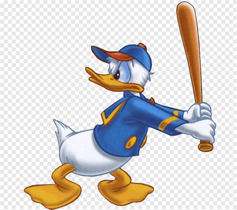 Donald Duck cầm gậy bóng chày Donald Duck Chơi bóng chày ở những bộ