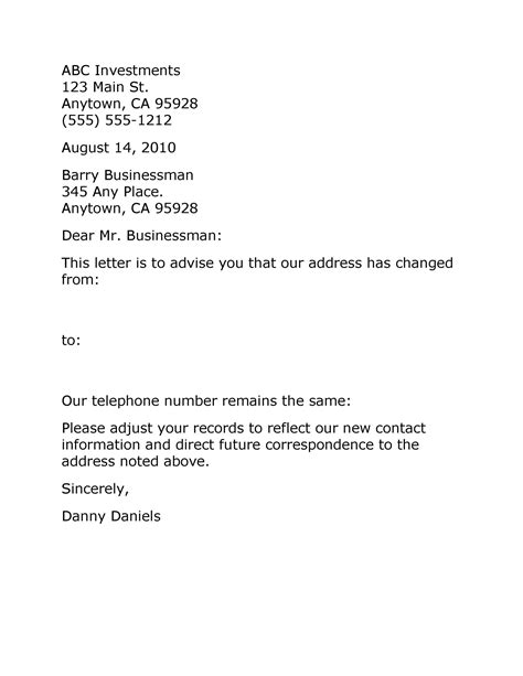 49 Best Change Of Address Letters 100 Free Templatelab