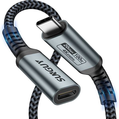 Jp Fasgear Usb C延長ケーブル 3フィート 10gbps データ同期 Type C 32 オス メス