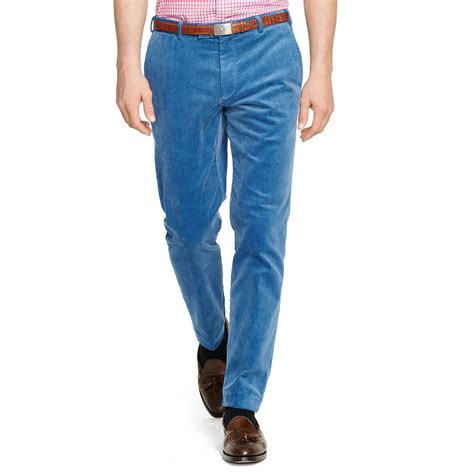 Polo Ralph Lauren Slim Fit Stretch Corduroy Pant In Blue For Men Lyst