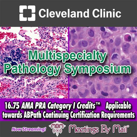 Cleveland Clinic Multispecialty Pathology Symposium 2025 Cmelist