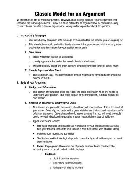 Argumentative Essay Template High School | Sitedoct.org