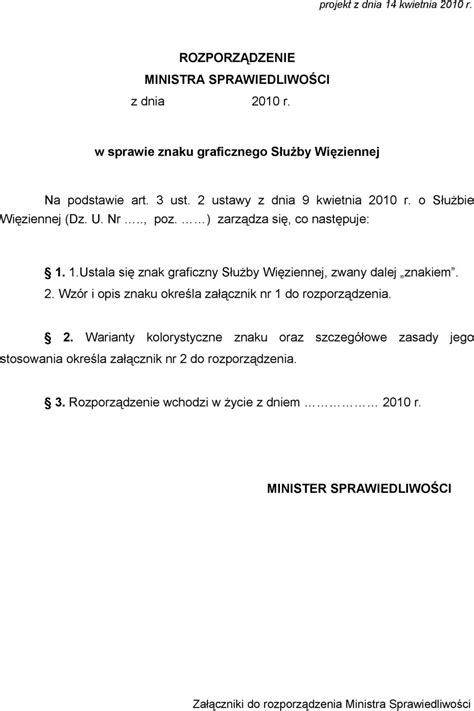 Rozporz Dzenie Ministra Sprawiedliwo Ci Z Dnia R W Sprawie Znaku