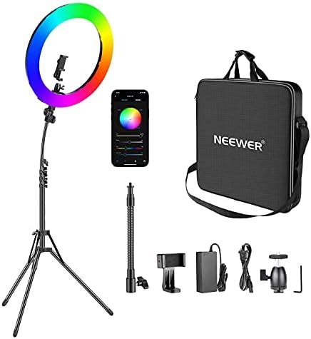 Amazon NEEWER 18 Inch RGB LED Ring Light With APP Control 42W