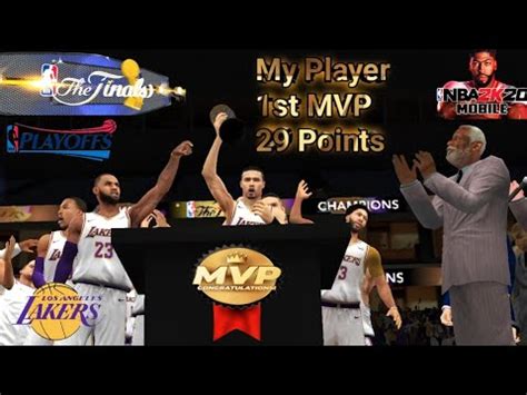 NBA2k20 Mobile My Career Playoffs 1st Season Ends MVP 29 Points