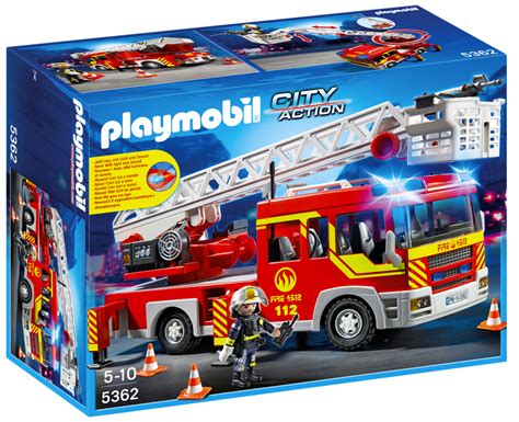 Playmobil City Action Pas Cher Camion De Pompier Avec Chelle