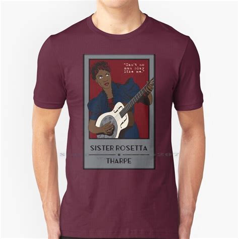 Irmã rosetta tharpe t camisa de algodão 6xl músico blues guitarra