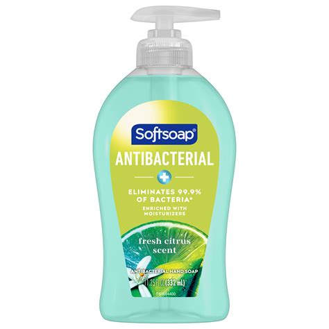 Softsoap Antibacterial Liquid Hand Soap Fresh Citrus Scent Hand Soap 11 25 Oz Bottle