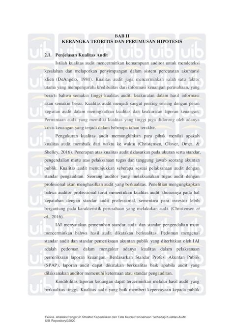 Pdf Bab Ii Kerangka Teoritis Dan Perumusan Hipotesis