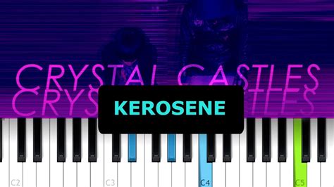 Crystal Castles Kerosene Piano Tutorial Youtube