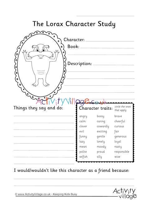 Dr Seuss The Lorax Resources And Printables Startsateight Worksheets Library