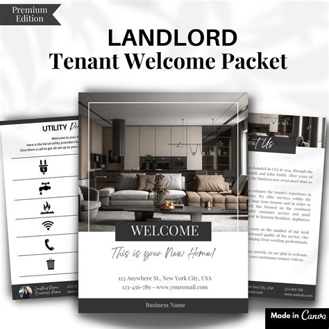 Real Estate Tenant Welcome Package Tenant Welcome Packet Tenant