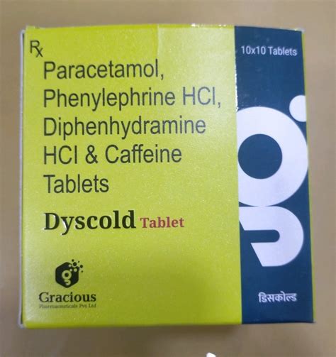 Paracetamol 500 Mg Phenylephrine Hcl 5 Mg Caffeine 30 Mg