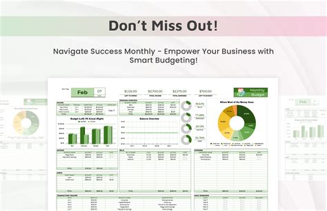 Business Monthly Budget Template in Google Sheets, MS Excel - Download