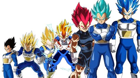 Evolution Of Vegeta All Forms Saiyan Forms Dragonball Z YouTube