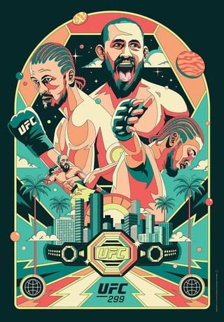 UFC 299 Artist Series Poster : r/MMA