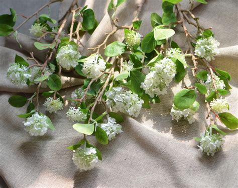 White Ball Flowers Silk Small Ball Flowers Floral Arrangement | Etsy