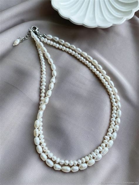 Двойной чокер с жемчугом 2 размеров – купить онлайн на Ярмарке Мастеров ...