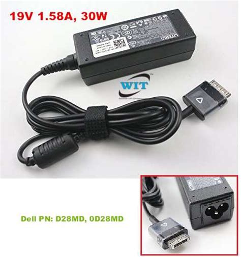 19v 1 58a 30w Port Flat Type Ac Power Adapter Charger Brand Lite On Dell Pn D28md