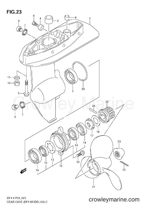 Gear Case Df Model Four Stroke Outboard Df Crowley Marine