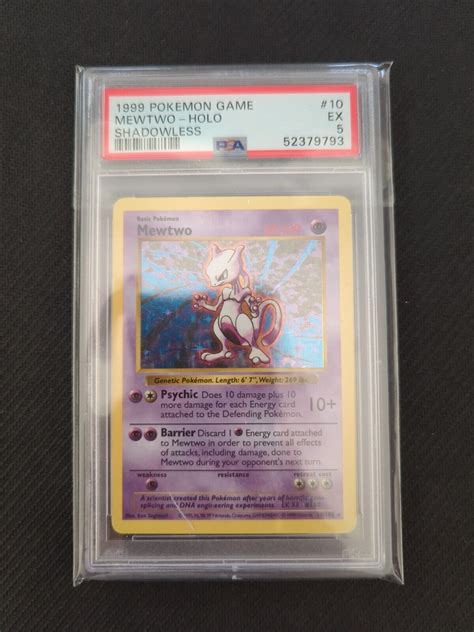 Mavin Psa Mewtwo Shadowless Holo Case Damage Ex