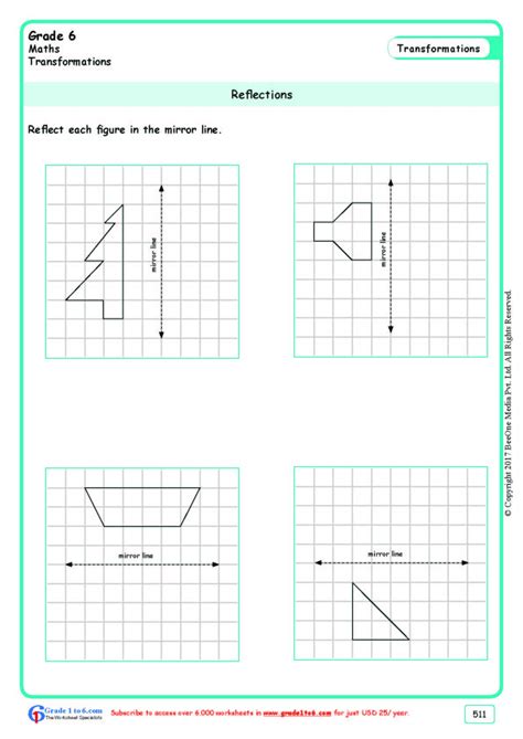 Reflection Of Shapes Worksheet