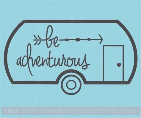 Be Adventurous Camper Vinyl Lettering Decals RV Wall Art Stickers ...