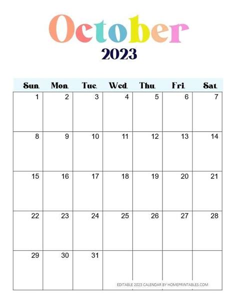 Editable Calendar Template 2023: FREE Instant Download! | Calendar ...