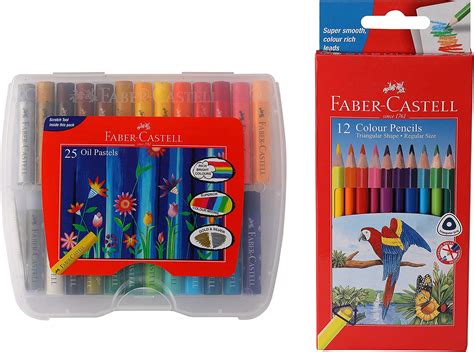 Faber Castell Oil Pastel Set Pack Of Assorted Triangular Colour