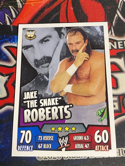 2011 WWE Topps Slam Attax Rumble Wrestling Card Jake The Snake Roberts