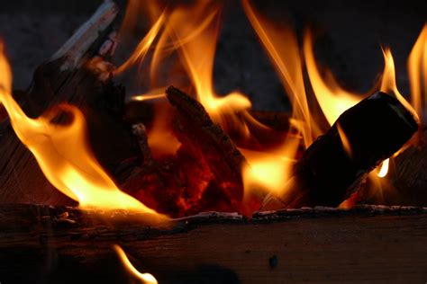 Burning Firewood in Close Up Photography · Free Stock Photo