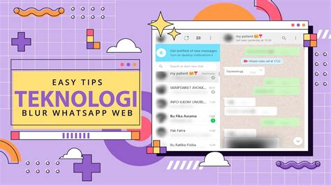 Cara Membuat Blur Chat Di Whatsapp Web Supaya Tidak Terbaca Oleh Orang