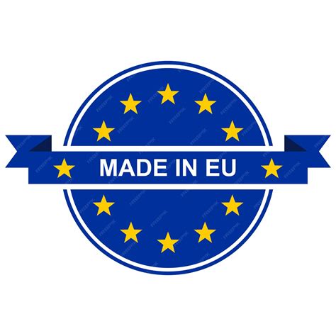 Emblema de produto da união europeia. bandeira da europa. vetor em