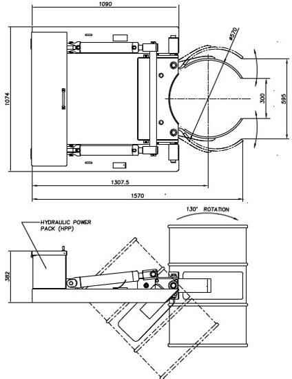 East West DC GR2 HPP Power Pack Drum Rotator Electric Power Pack