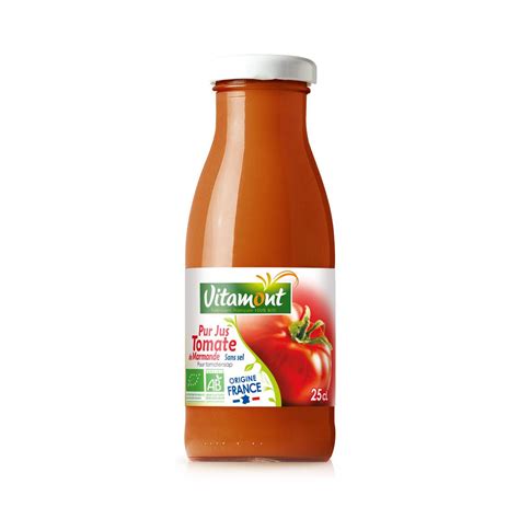 Livraison à Domicile Vitamont Mini Pur Jus Tomate De Marmande Bio 25cl