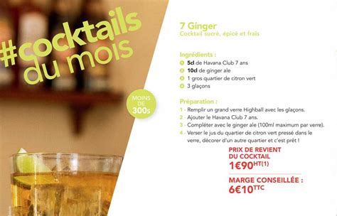 Promo Ginger Cocktail Sucr Pic Et Frais Chez Metro Icatalogue Fr