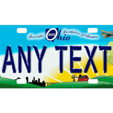 Ohio Personalized Plate Etsy