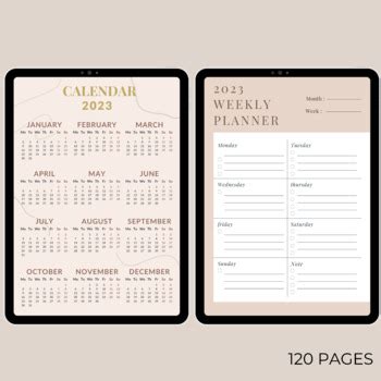 Luxury Weekly Planner Weekly Planner Printable Landscape Minimalist