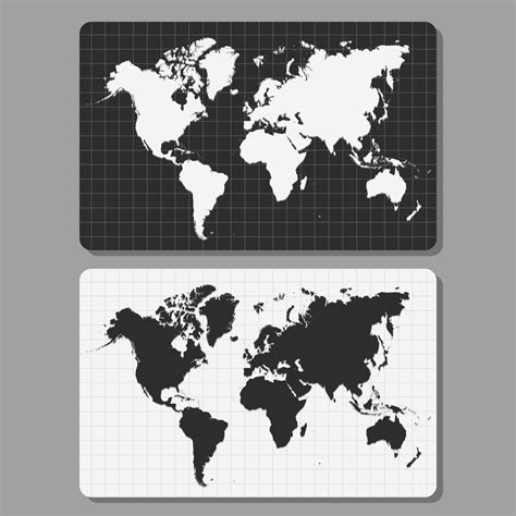 Black and White World Map Background Concept 21850858 Vector Art at ...