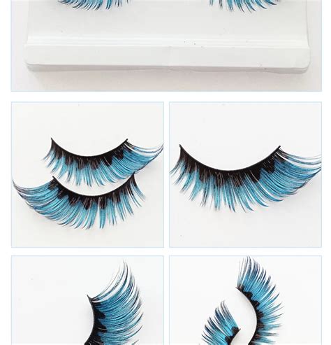 2019 Colorful Feathers Pure Coloured Series False Eyelashes Exaggerated