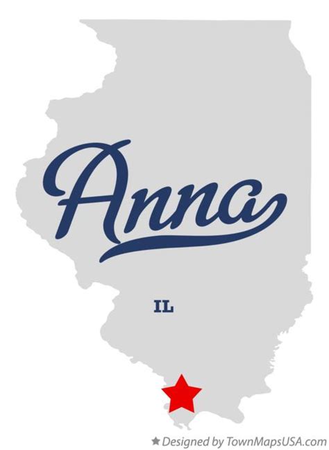 Map of Anna, IL, Illinois