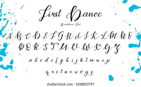 Cursive Calligraphy Fonts Alphabet