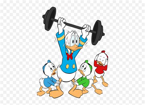 Download Goofy Pluto Donald Duck Lifting Weights Disney Weight