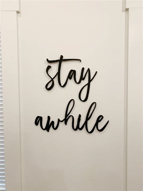 Stay awhile sign / 3D sign / stay awhile cutout | Etsy