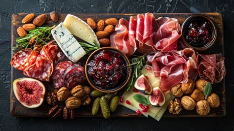 Gourmet Charcuterie Display Rustic Charcuterie Board Featuring