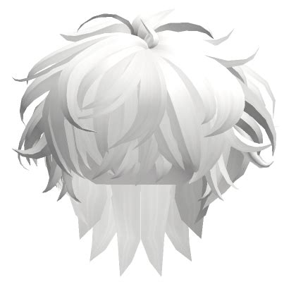 Messy Long Anime Hair In White Roblox