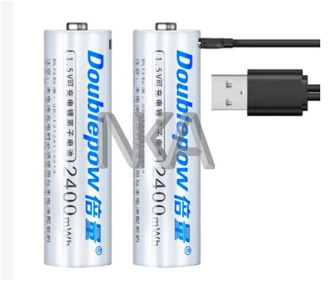 Doublepow Aa Rechargeable Battery With Buit In Micro Usb Port V