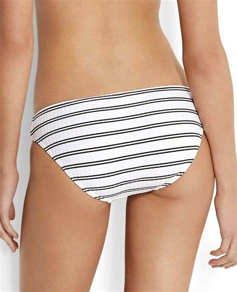 Seafolly Bikini Brief Inka Stripe Size 14 Eden White Hipster Swimwear