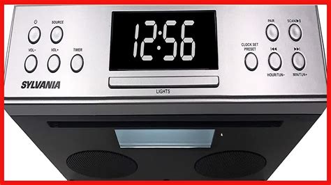 Sylvania Proscan Under Cabinet Clock Radio Music System With Bluetooth